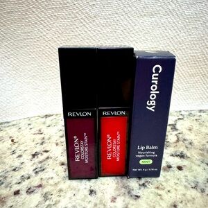 NIB! Revlon Moisture Stain Set with Curology Mint Lip Balm